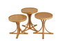 Hanah Home Palm 3 - Oak v2 Set de 3 Mesas Apilables